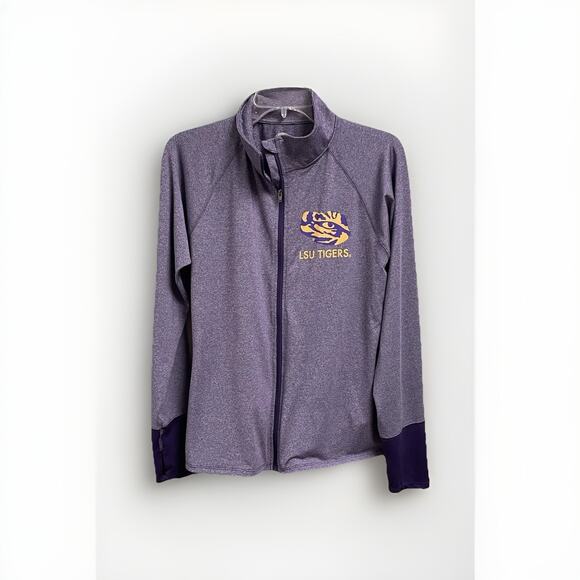 LSU Tigers Full Zip Jacket Women XL Stretch Louisiana State University Purple - Picture 1 of 5